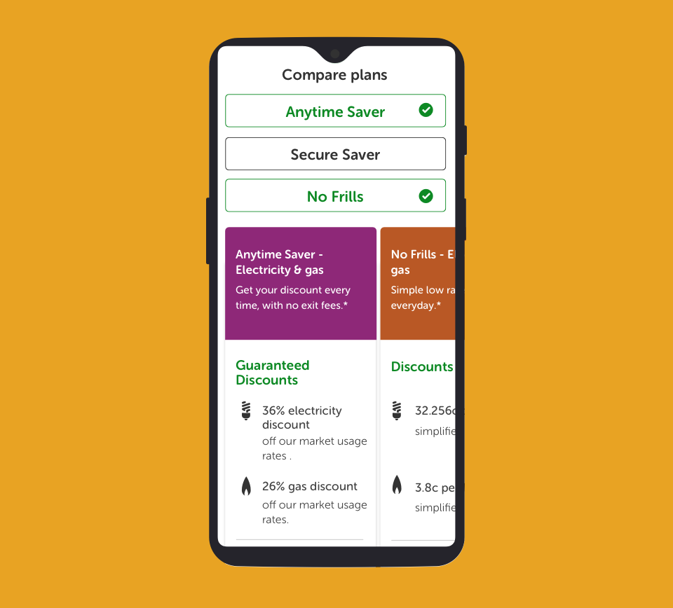 Compare energy plans