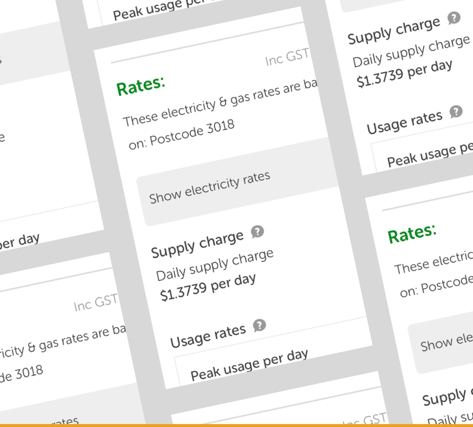 Energy plans pricing